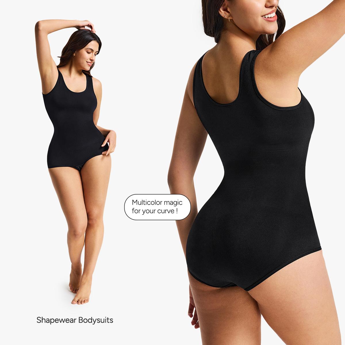 Nebility Women's Seamless Basic Shapewear - Comfortable Crewneck Sleeveless Bodysuit, Minimalist Womenswear for Daily & Outdoor Wear Curve Hugging Compression SpringStatements