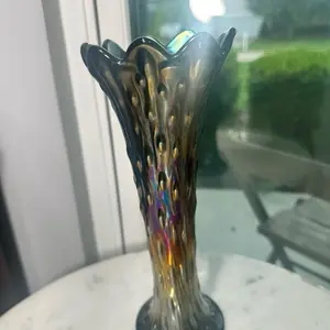Amethyst Iridescent Tree Trunk Raindrop swung Vase