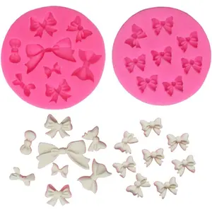 Mini Bow Silicone Fondant Mold Bowknot Candy Chocolate Mold Cake Cupcake Decoration For Birthday Party