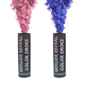 Gender Reveal Smoke Flares 2-Pack - Non-Toxic Blue or Pink Colorful Smoke for Parties and Celebrations, Lasts Up to 45+ Seconds