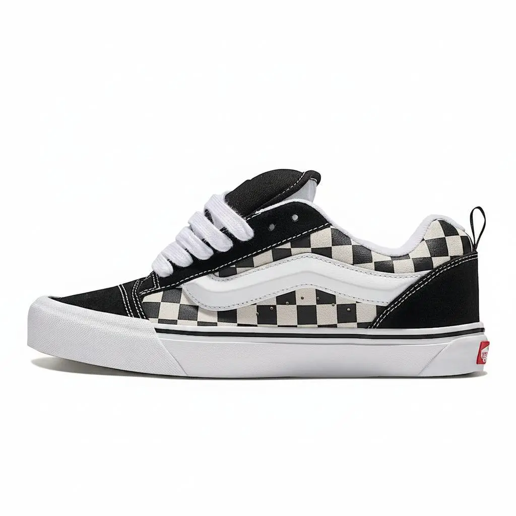 [VN000D22BPB] MENS VANS KNU SKOOL 'CHECKERBOARD BLACK WHITE' - BLACK/WHITE