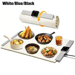 Electric Portable Silicone Warming Mat | Roll Up Heating Tray for Food | 5 Heat Levels | Large 24x15.7 Roll-Up Electric Food Warmer Mat for Aesthetic Parties & Family Dinners