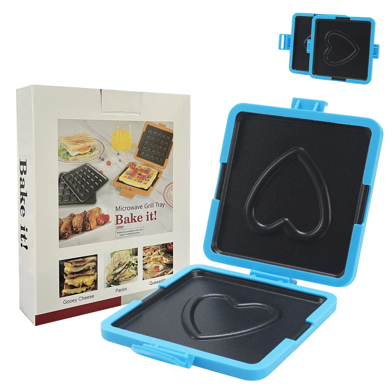 Multi-Functional Microwave Toast-Sandwich Maker with Universal Grill and Griddle, Heat-Resistant Material for Even Heating, Enhances Food Texture and Flavor, Ideal for Home Use Kitchenware