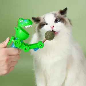 Dinosaur Lollipop Toy, Funny Cat Distractor, Trendy Cat Stretching Candy Robot, Interactive Pet Toy, Fun Gift for Cats