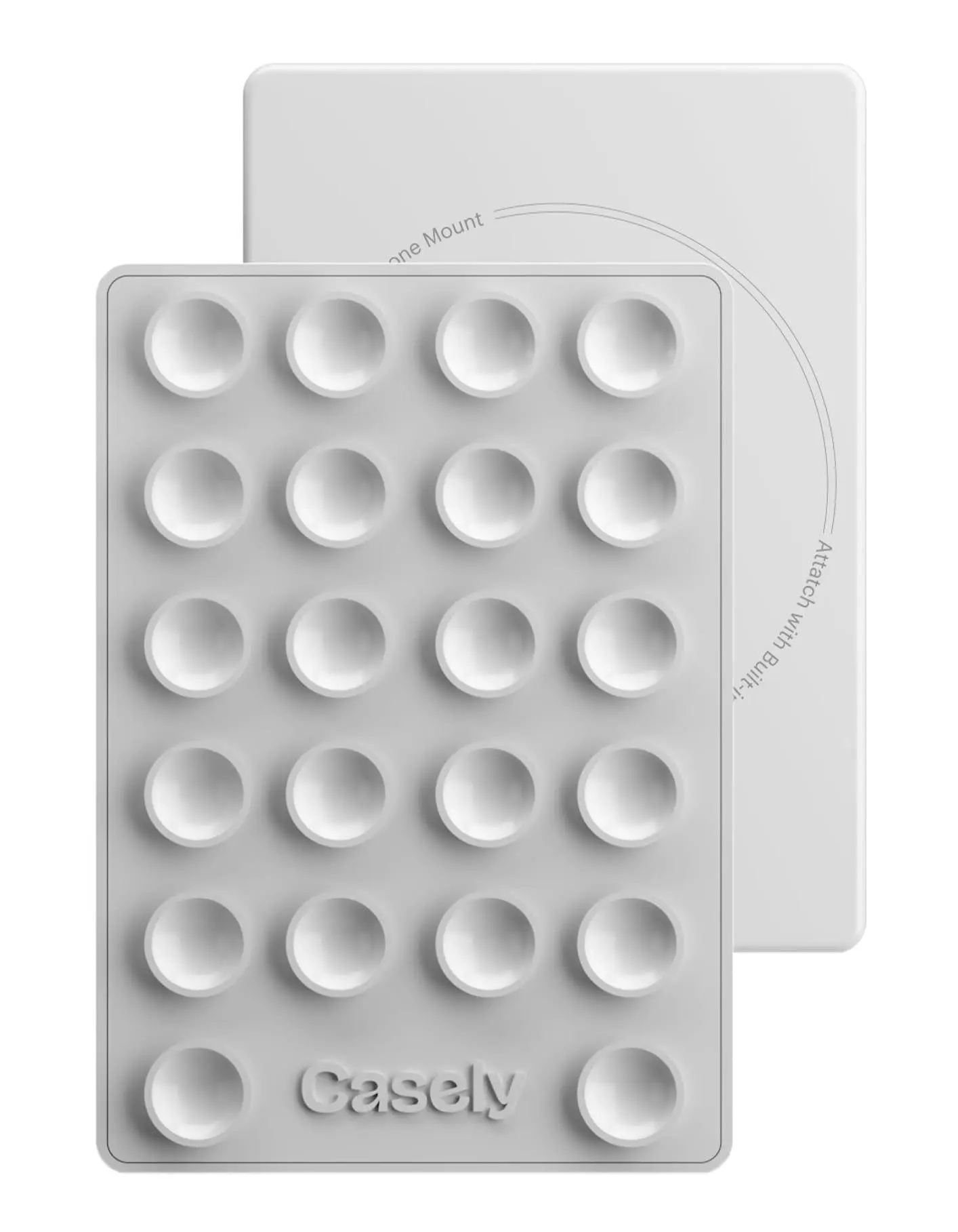 Grippy | White Silicone Suction Phone Mount with MagSafe