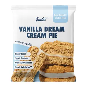 Smiles Snacks Oatmeal Cream Pie Vanilla Dream Cream Pie Keto Friendly Gluten Free Sugar Free 5g Protein 120 Calories 5g Net Carbs