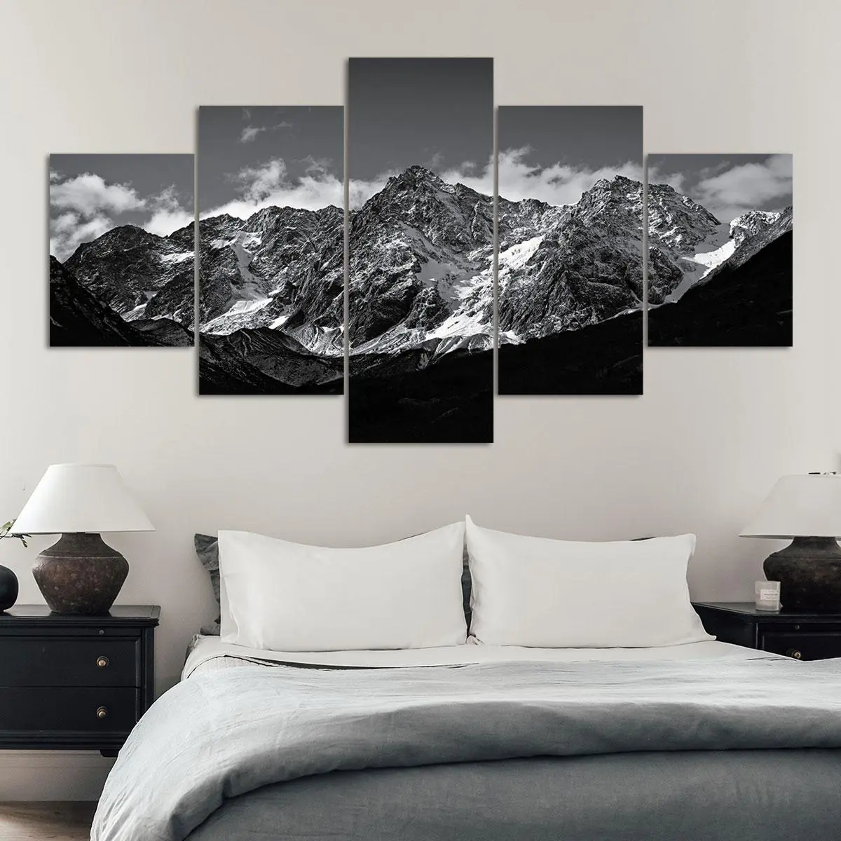 Landscape Pattern Canvas Painting, Unframed Art Print, Modern Art Design, 5 Counts/set Modern Wall Art Painting, Art Work For Wall Decor, Wall Art Decor, Modern Home Decoration, for Home Living Room Bedroom Office, Ornaments