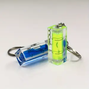 Portable Lightweight Keychain Level with Integrated Bubble, Precision Measuring Tool for Accurate Alignments, Compact Design for Easy Carrying