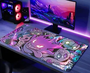 Gengarr Desk Mat Ghost Mouse Pad Large Gaming Mousepad, Gengar Keyboard Pad Ghost Type Playmat Desk Decor Gift