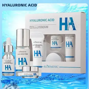 【Clearance Sale】Hyaluronic Acid Skin Care Set ForWomen & Girls, 4Pcs/Set with Cleanser Hyaluronic AcidFace Serum, Hyaluronic Acid Cream, Toner, Skincare GiftSet【Clearance Sale】