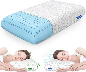 Memory Foam Pillows for Sleeping, Cooling Pillow with Removable and Machine Washable Cover, Bed Pillow for Side