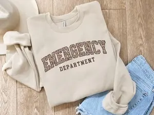 Emergency Department Sweatshirt, Cute ER Nurse Crewneck, Emergency Medicine Top, Hospital Shift Pullover, Cozy Gift For Healthcare Workers