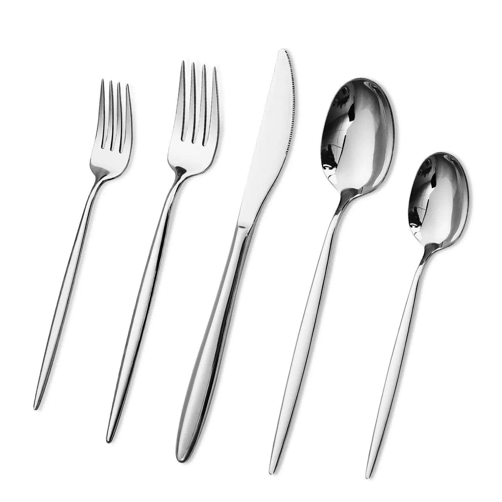 Stainless Steel 20-Piece Flatware Utensil Set - Square Sturdy Dishwasher Safe Cutlery for 4, Includes Forks, Spoons, Knives, Teaspoons, Elegant Plastic-Free Assorted Boxed Casual Dinnerware Set for Home Weddings, Boxed Dinner Sets