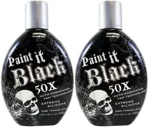 LOT of 2 Millennium PAINT IT BLACK 50X Bronzer Indoor Dark Lotion Tanning Bed by Millennium Tanning Products
