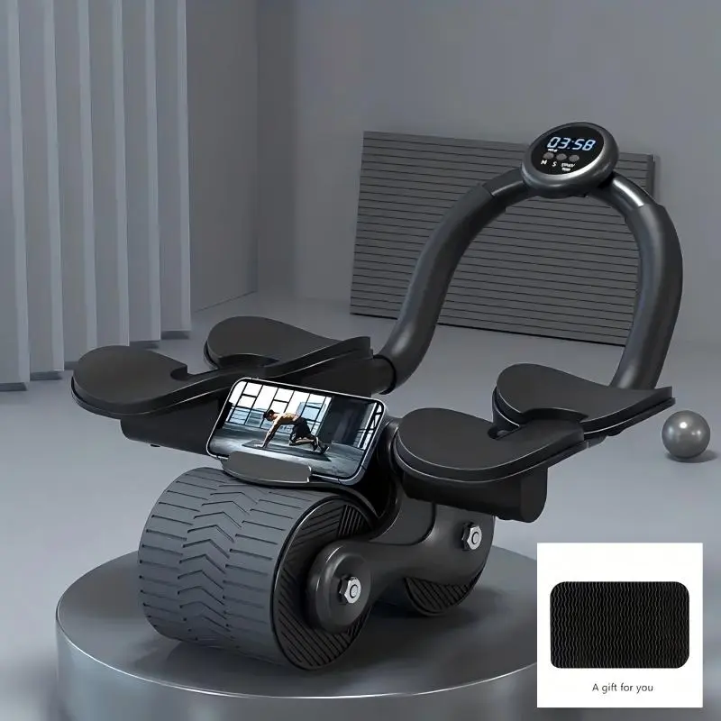 2025 New Ab Roller Wheel - Automatic Rebound with Timer, Elbow Support, Dynamic Core Trainer Plank Wheel for Home Gym Fitness (A2025)