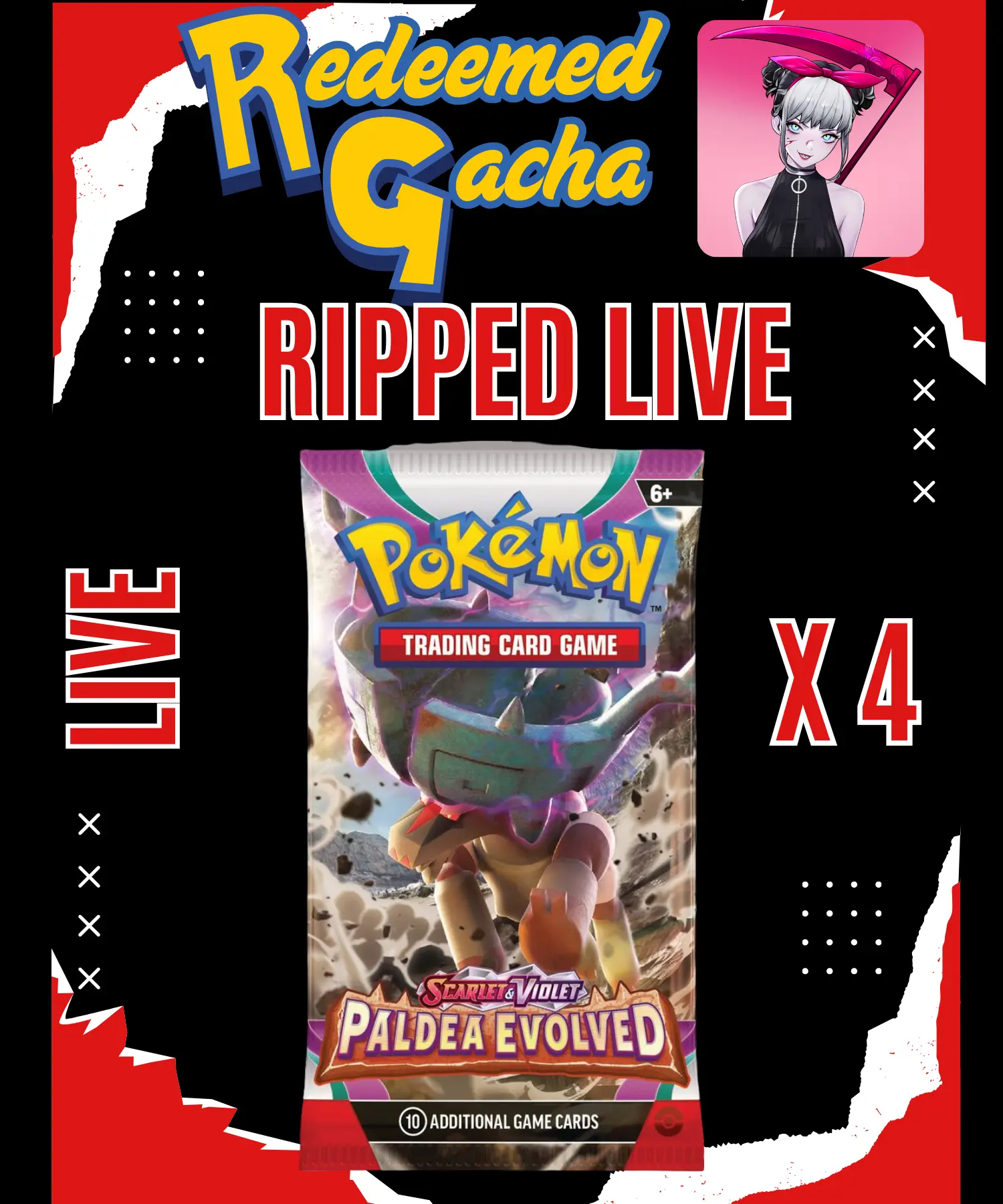 4x Pokémon TCG Paldea Evolved Booster Packs - Ripped LIVE
