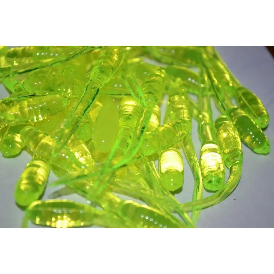 35 ct Cam's 2" Speckled Chartreuse Soft  Jig Crappie & Trout,Bream,Panfish