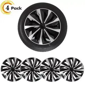 16" Universal Wheel Hubcap Modification Kit 4Pcs Silver-Black ABS Steel Rim Cover Fits Cars & SUVs 16" Universal Wheel Hubcap Modification Kit 4Pcs Silver-Black ABS Steel Rim Cover Fits Cars & SUVs