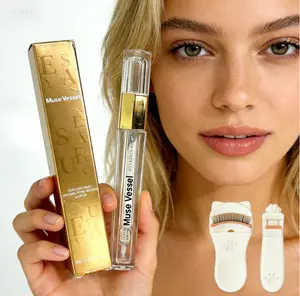 Muse Vessle Eyelash & Eyebrow Growth Serum with Two Eyelash Curler– 15 Plant Extracts for Longer, Denser & Fuller Lashes & Brows, Boosts Natural Hair Development,eyelash serum,Hypoallergenic Oil-Free,lash growth serum