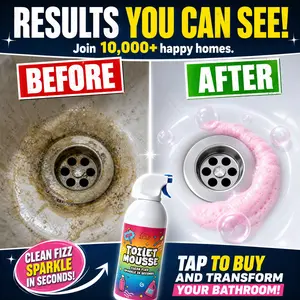HomeSwipe Magic Fizz Toilet Foam Cleaner — 13.4 oz, Peach Scent; no-wipe foaming formula that delivers sparkling clean results in seconds.