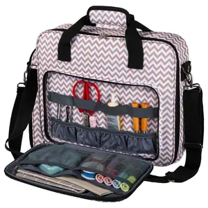 BAGLHER Cross Stitch & Embroidery Organizer Bag - Large Capacity Needlework Storage Tote with Compartments for 11.2" Hoops & Supplies, Travel-Friendly Cross Stitch & Embroidery Storage Bag with Dividers – Perfect for Independence Day Crafting Hawaii