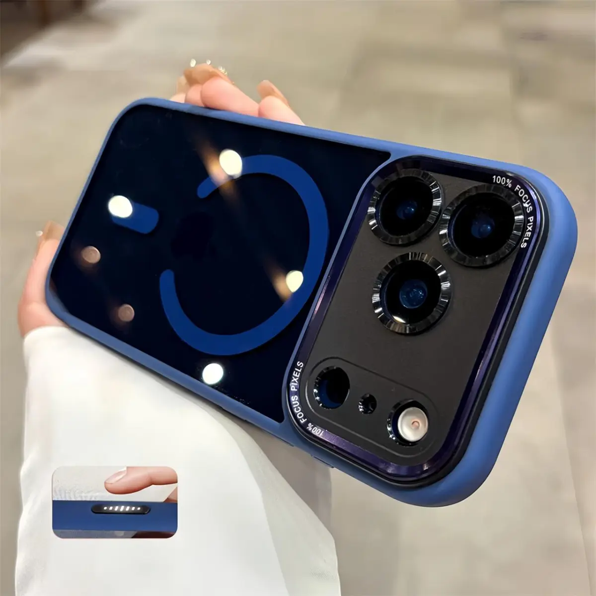 Magnetic Scrub Skin Texture Phone Case for iPhone 17/17 Pro Max/16/15/Air, Silicone Soft Shell with TPU-Polycarbonate Shockproof Protection, Mobile Phone Accessories