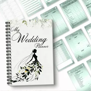 1pc 5.5x8.3-inch Wedding Planning Handbook Planning Book - Elegant Bridal Diary and Wedding Planning Notebook, Suitable for Brides To Be Manuals, Engagement Calendars, and Wedding Record Books, Making It The Perfect Gift for Bridal Showers