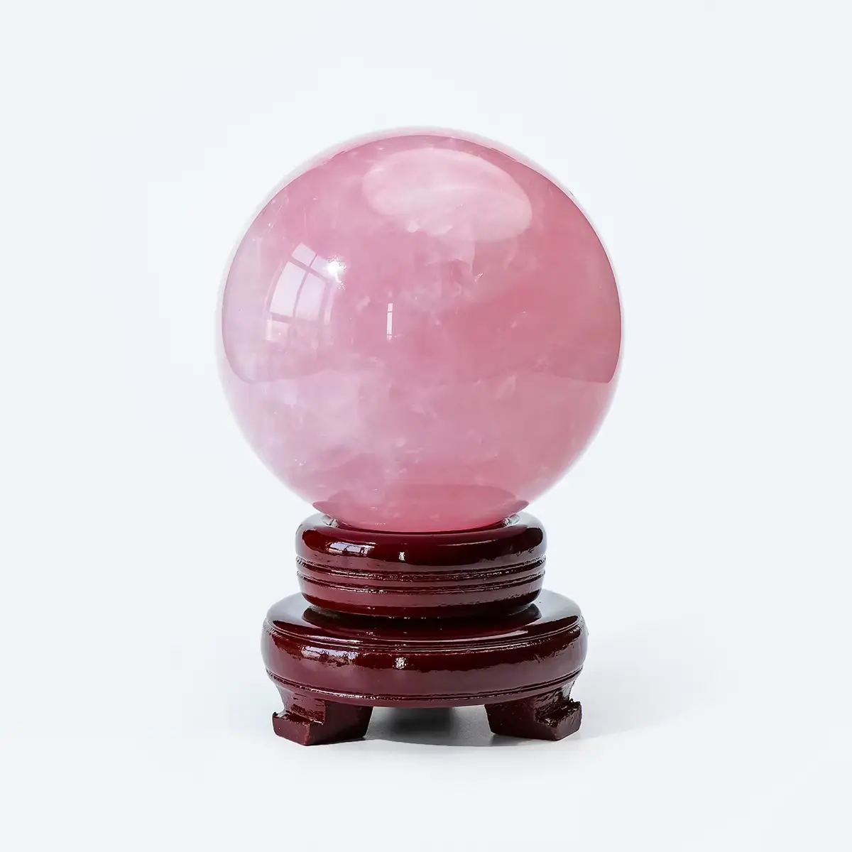 1 beautiful polished rose quartz crystal ball, pink rose quartz ball, mineral collectible, perfect home collection art decoration, unique holiday gift, ideal choice for crystal enthusiasts christmas idea modern farmhouse decor funny yard light up