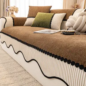 Fashionable Sofa Cushion Cover, Elastic Sofa Slipcover, Soft Comfortable Non-Slip Durable Washable Fabric, Suitable for Living Room Cat Scratch Protection, Soft Sofa Protector, Soft Furniture Protector