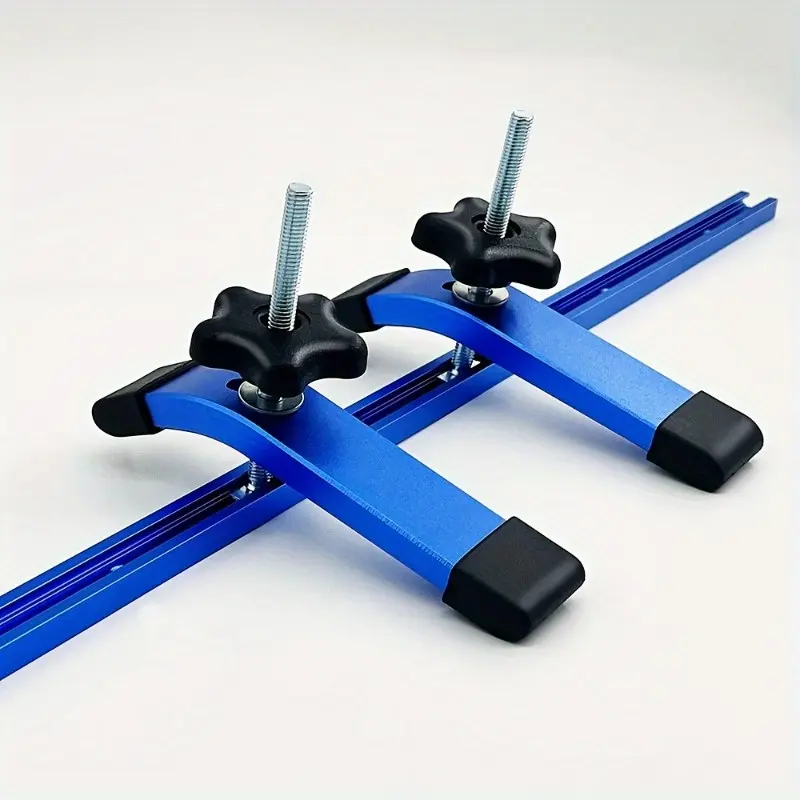 1 Set Woodworking Quick Acting Hold Down Clamp Aluminum Alloy Clamp for Workbench T Track Slider Track Clamps Quick Acting Hold Down Clamps Quick Release Clamp