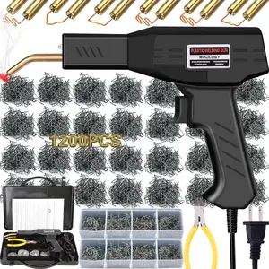 Plastic Welder, 1200PCS Staples, Plastic Welding Kit, Must Have for DIYers, Instant On/Off, Welder Kit, Bumper Repair, Portable Toolbox (Black)