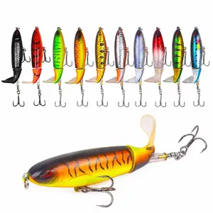 5-Piece Box-Packed Topwater Fishing Lures, Propeller-Equipped Floating Lures for Bass, Catfish & Trout, Gift for Men fishhooks