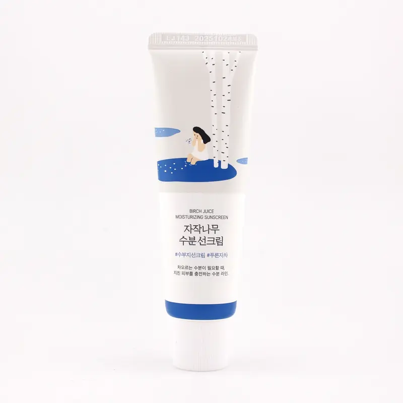 Round Lab Birch Juice Moisturizing Facial Sun Cream - 50ml Korean Version, SPF50 High Protection Sun Defense, Lightweight Daily Moisture Moisturizer with Hyaluronic Acid, Niacinamide & Vitamins for Brightening, UV Care, Adults