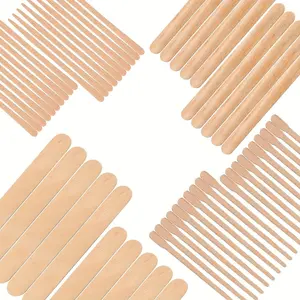 4 Types Of Wax Sticks, 300pcs/set Wood Spatulas for Hair and Eyebrow Removal, Long-lasting Wooden Facial Waxing Scraper, Body Hair Removal TooL, Waxing Kit