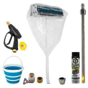 Leak Saver Mini Split Cleaning Kit | HVAC Coil Cleaner Kit | Helps Clean Evaporator Coils, Includes 360° Cleaning Bag & Spray Tools