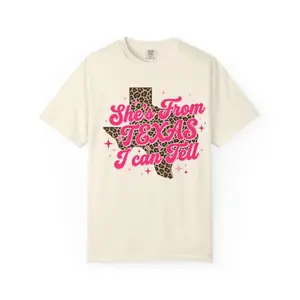 She's From Texas Leopard State T-Shirt