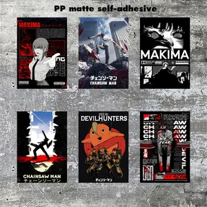 Chainsaw Man Anime Movie Reze Poster Frameless poster pp Matte adhesive paper for Living room hallway bedroom Decoration Art Illustrations