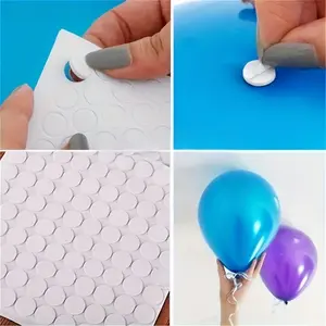 300 Pcs/3 Sheets Balloon Stickers Kit - Easy-to-Use Glue Dots for DIY Decorations, Perfect for Birthday Parties, Weddings, and Celebrations - Reusable, Removable, and Fun Decorative Accents Balloon Party Supplies
