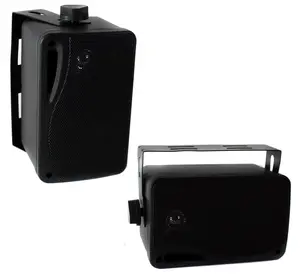 Pyle PLMR24B 3.5" 200 Watt 3-Way Weather Proof Mini Box Speakers