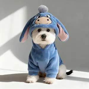 Pet Dinosaur Costume for Dogs and Cats,Pet Dinosaur Pumpkin Plush Hoodie |   Warm Thickened Winter Costume for Small Medium Dogs Cats, Cozy Christmas Halloween Party Outfit