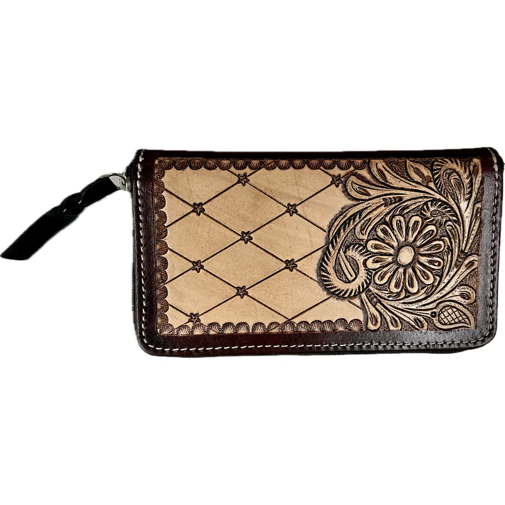 Tooled Leather Clutch