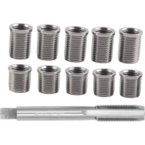 Plug Thread Repair kit, M10x1.0 Bolt, M12x1.0 Tap Stainless Steel Repair kit for Automotive Engine