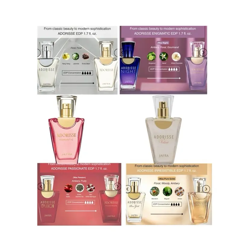 Jafra Adorisse for Women – 1.7 fl oz (Each)  Available in glass bottle and box