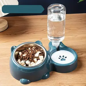 Automatic Pet Feeder & Water Dispenser, Non-slip Pet Feeding Bowl, Pet Feeding Supplies for Cats and Small Dogs, Drinking Water Bowl
