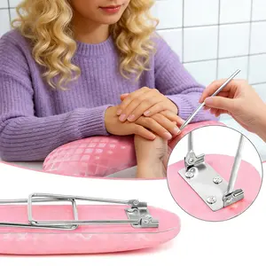 Nail Arm Rest, Professional Microfiber Leather Nail Hand Rest Stand Arm Rest for Acrylic Nails Cushion Hand Holder with Non-slip - Nail Technician Use