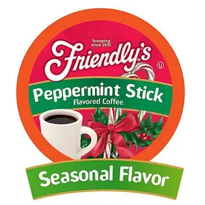 Two Rivers Coffee Friendly's Peppermint Stick Coffee Pods for Keurig, 40-Count