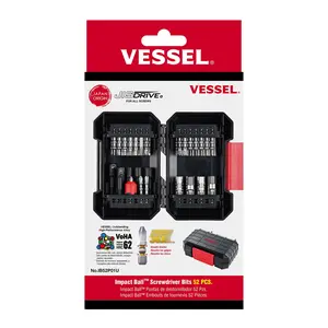 VESSEL (IB52P01U) IMPACT BALL Screwdriver Bit Set (52pc.)