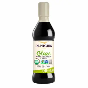 De Nigris Organic Aged Balsamic Vinegar Glaze - Authentic Balsamic Vinegar of Modena, Italy, Sweet-Tangy Flavor, Convenient 8.5 fl oz (250ml) Squeeze Bottle, Convenient Packaging