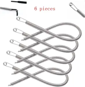 Spring Drawstring Needle Threader Set - 6 pcs Replacement with Easy Tool for Hoodies 20  gauge