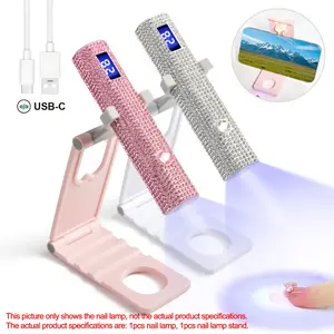 Portable LED Nail Lamp USB Rechargeable Fast Drying Gel Polish Dryer, Professional Manicure Tool Set, Ideal Gift, Handheld Nail Light